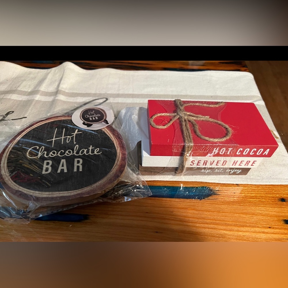 Coffee bar decor, hot cocoa bar decor - NEW